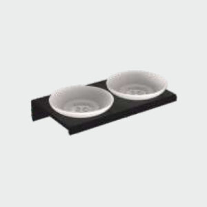 dual soap dish black